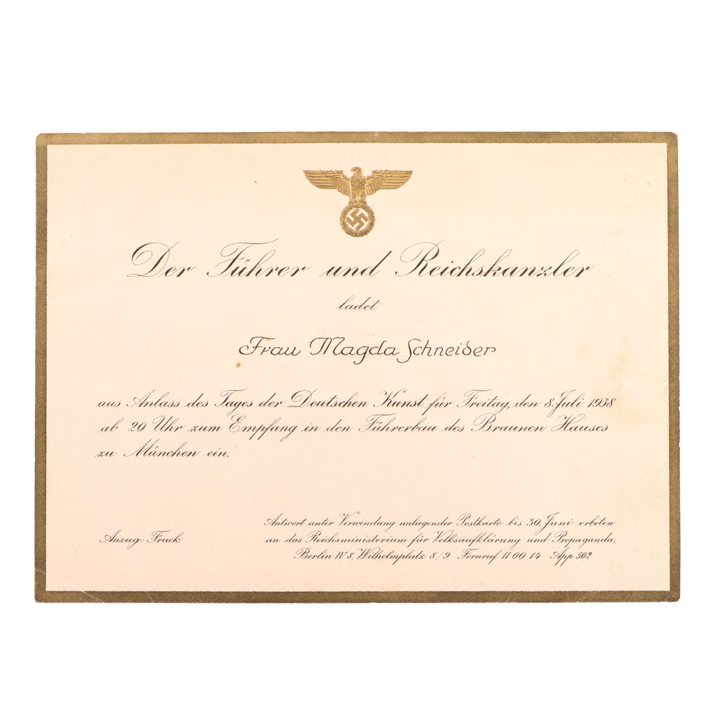 DRAFT Original German WWII Der Führer Adolf Munich Office December 1940 Christmas and New Years Card - 7 5/8" x 4 3/4" (Copy) Original Items