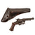 Original French Lefaucheux 7mm Pinfire Pocket Revolver, Serial No. LF1805, with Period Leather Holster Original Items
