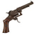 Original French Lefaucheux 7mm Pinfire Pocket Revolver, Serial No. LF1805, with Period Leather Holster Original Items