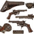 Original French Lefaucheux 7mm Pinfire Pocket Revolver, Serial No. LF1805, with Period Leather Holster Original Items