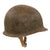 Original U.S. WWII Medic Officer Painted 1943 M1 McCord Front Seam Fixed Bale Helmet With Medical Tape “Follow Me” Stripe & Firestone Liner