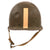Original U.S. WWII Medic Officer Painted 1943 M1 McCord Front Seam Fixed Bale Helmet With Medical Tape “Follow Me” Stripe & Firestone Liner