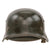 Original German WWII Heer Army Named Single Decal M40 Steel Helmet with 55cm Liner and Chinstrap, Stamped ET62 Original Items