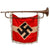 DRAFT Original German WWII DJ Deutsches Jungvolk German Youth Organization Fringed Trumpet Banner - 19" x 19 ½" (Copy) Original Items
