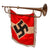 DRAFT Original German WWII DJ Deutsches Jungvolk German Youth Organization Fringed Trumpet Banner - 19" x 19 ½" (Copy) Original Items