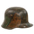 Original Imperial German WWI Named Panel Camouflage M16 Stahlhelm Helmet with Shrapnel Damage Through Visor - Rare Maker K64