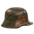 Original Imperial German WWI Named Panel Camouflage M16 Stahlhelm Helmet with Shrapnel Damage Through Visor - Rare Maker K64