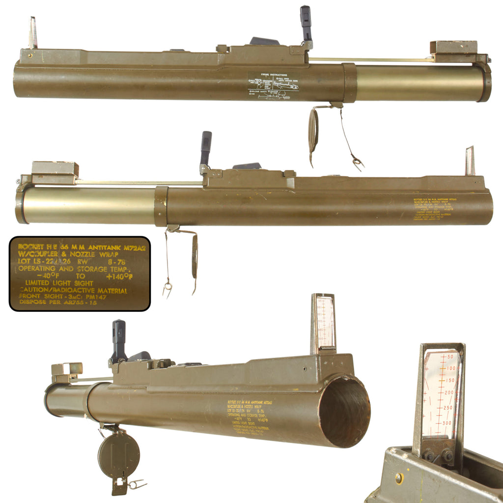 Original U.S. Cold War Era M72A2 Light Anti-Armor Weapon “LAW” Tube with Coupler & Nozzle Wrap - Dated 1978