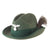 Original German WWII National Forestry Service Deutscher Schützenhut Felt Hunting Hat by Meyer & Römer of Frankfurt with Plume, Measured Size 56cm