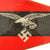Original German WWII Luftwaffe Flak Artillery Battalion Officer Fahrzeug Stabsflagge Vehicle Staff Pennant with Aluminum Trench Art Eagle, 10 3/8" x 17" Original Items