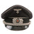 Original German WWII TeNo Leader Schirmmütze Visor Cap by Erel with Saddle-form Crown, Measured Size 58 1/2cm Original Items