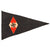 Original German WWII Pre-1936 BDM League of German Girls Single Sided Wimpel Pennant Flag with HJ Diamond Insignia, 17" x 28" Original Items