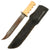 Original U.S. WWII Custom Theater-Made Bowie-Style Fighting Knife with Grooved Bone Handle & Shoelace-Bound Sheath