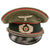 Original German WWII Heer Panzer Armored Corps Officer Schirmmütze Visor Cap with Aluminum Insignia and Crown Stiffener, Size 56 1/2 Original Items
