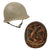 Original U.S. WWII Navy Gray-Painted Fixed Bale Front Seam McCord M1 Helmet with Westinghouse Liner
