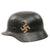Original German WWII USGI Decorated M40 Steel Helmet Shell with 1940 Dated 56cm M31 Liner, Stamped Q64, Lot No. IN361 Original Items