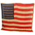 Original U.S. Spanish American War Large 45 Star (1896-1908) Multi-Piece Wool National Flag with Fringe in Army National Colors Style - 70 x 78”