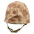 Original U.S. WWII Korean War USMC Front Seam Swivel Bale M1 Helmet with Westinghouse Liner and 1st Pattern USMC Camouflage “Frogskin” Cover