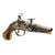 Original Late 18th Century Italian Snaphaunce Pistol with Engraved Brass Mounts and Grotesque Mask Decorations, Circa 1780 Original Items