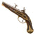Original Late 18th Century Italian Snaphaunce Pistol with Engraved Brass Mounts and Grotesque Mask Decorations, Circa 1780 Original Items