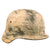 Original German WWII Heer Army Single Decal M35 Winter Camouflage Steel Helmet with 1940 Dated 57cm Liner, Stamped ET64, Lot No. 3318 Original Items
