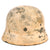Original German WWII Heer Army Single Decal M35 Winter Camouflage Steel Helmet with 1940 Dated 57cm Liner, Stamped ET64, Lot No. 3318 Original Items