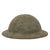Original U.S. WWI USMC M1917 Doughboy Helmet Shell with Heavy Green Textured Finish & P1917 Eagle, Globe, Anchor Device with Punched Shell Application