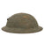 Original U.S. WWI USMC M1917 Doughboy Helmet Shell with Heavy Green Textured Finish & P1917 Eagle, Globe, Anchor Device with Punched Shell Application
