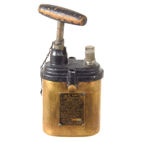 Original U.S. WWII D-Day Army 10 Cap Blasting Machine by Fidelity Elec. Co. - Demolition Team Original Items