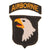 Original U.S. WWII Rare 101st Airborne Division Type 10 Patch with Detached Rocker Original Items