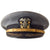 Original U.S. WWII Naval Admiral Officer Gray Combination Visor Cap Original Items