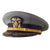 Original U.S. WWII Naval Admiral Officer Gray Combination Visor Cap Original Items