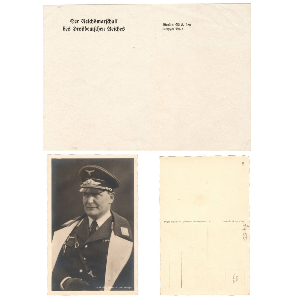 Original German WWII Reichsmarschall Hermann Göring Berlin Office A5 Stationary with Period Portrait Photograph Original Items