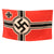 Original German WWII 100cm x 170cm National Battle Flag - Reichskriegsflagge Original Items