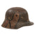 Original German WWI M16 Stahlhelm Helmet Shell with Panel Camouflage Paint - Marked NJ62 - Rare Maker