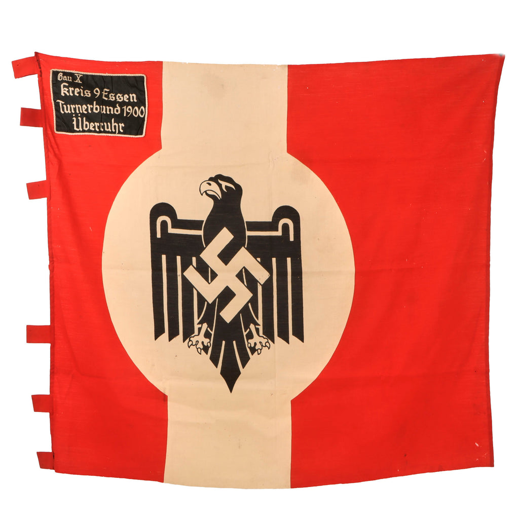Original German WWII NSRL National Socialist Sports Association "Turnerbund 1900" Flag - 48" x 56" Original Items