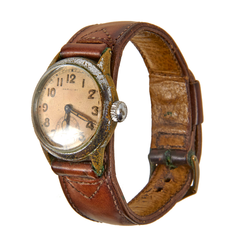 Original U.S. WWII Ordnance Department Wrist Watch by Hamilton with Original Band - Functional Original Items