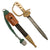 Original German WWII Hirschfänger Bone Handle Forestry Dress Dagger by Carl Eickhorn with Triple-Etched Blade, Scabbard, and Troddel Knot Original Items