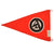 Original German WWII SA Vehicle Staff Car Pennant Flag with RZM A4 / 722 Tag - 8 1/8" x 12 3/4" Original Items