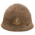 Original WWII Japanese Special Naval Landing Forces (SNLF) Helmet Shell with Hand-Painted Anchor - Missing Badge Original Items
