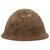 Original WWII Japanese Special Naval Landing Forces (SNLF) Helmet Shell with Hand-Painted Anchor - Missing Badge Original Items