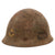 Original WWII Japanese Special Naval Landing Forces (SNLF) Helmet Shell with Hand-Painted Anchor - Missing Badge Original Items