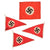Original German WWII NSDAP National Socialist Small 9 1/8" x 10 3/4" Flag and Set of Three 7 1/2" x 11 1/4" Pennants Original Items