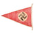 Original German WWII NSDAP National Socialist Small 9 1/8" x 10 3/4" Flag and Set of Three 7 1/2" x 11 1/4" Pennants Original Items