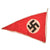 Original German WWII NSDAP National Socialist Small 9 1/8" x 10 3/4" Flag and Set of Three 7 1/2" x 11 1/4" Pennants Original Items