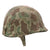 Original U.S. WWII Korean War Named USMC Fixed Bale Front Seam M1 Helmet with CAPAC Liner and 1st Pattern USMC Camouflage “Frogskin” Cover - Anthony P. Bredice Original Items