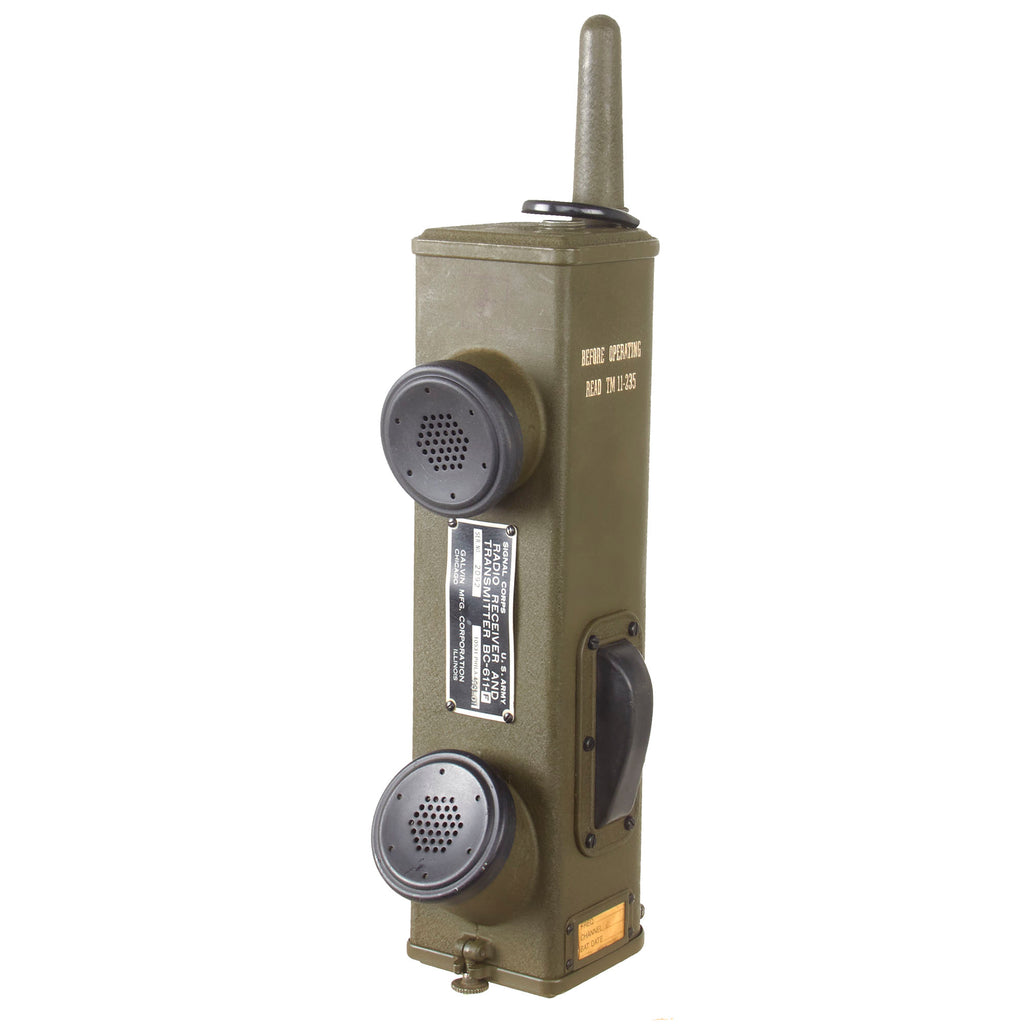 Original U.S. WWII Handie Talkie SCR-536 Radio Transceiver BC-611 -F by Galvin Manufacturing Corporation - Dated 1945 Original Items