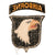 Original U.S. WWII Type 1 101st Airborne Division Red Tongue Patch with Detached Rocker Original Items