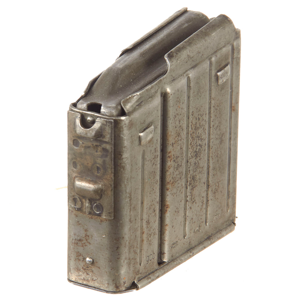 Original German WWII Gewehr 43 G43 Magazine by Ad. Grohmann & Sohn Metallwarenfabrik with Waffenamt Stamps Original Items