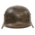 Original German WWII Heer Army M35 Textured Camouflage Helmet with 1st Pattern Liner - Stamped EF62 Original Items